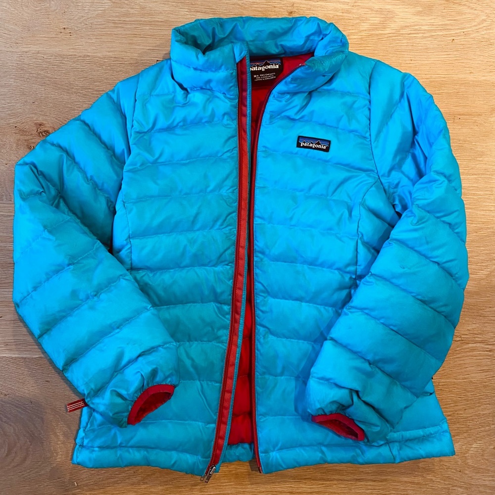 Girls Patagonia Down Sweater Jacket, size medium